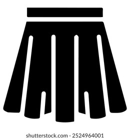 women's fashion short skirt vector icon. Mini Skirt Fashion.