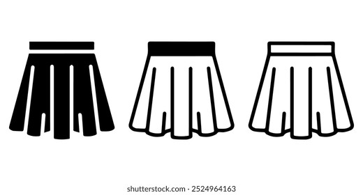 women's fashion short skirt vector icon. Mini Skirt Fashion.