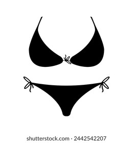 women's fashion vector icon. bikini icon