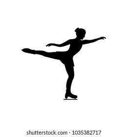 Women's figure skating. Isolated icon