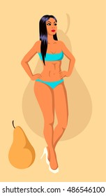 women's figure type: pear