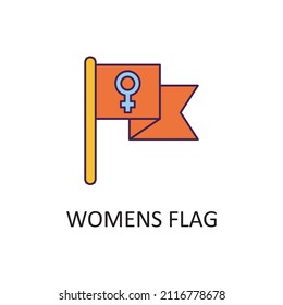 Women`s Flag vector Filled Outline Icon Design illustration. Home Improvements Symbol on White background EPS 10 File