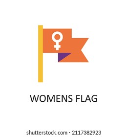 Ilustración de diseño de iconos planos vectorial de marca femenina. Símbolo de mejoras en el hogar sobre el fondo blanco Archivo EPS 10