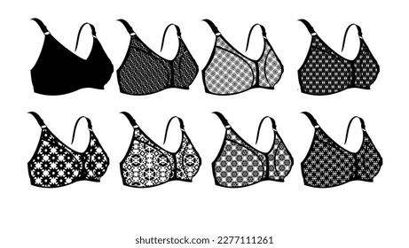 Women's Full Lace Bra collection , high quality vector