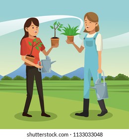 Womens and gardening