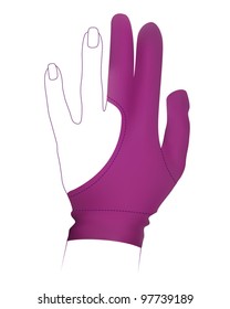 Women's glove for snooker.