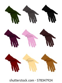 women's gloves multi-colored