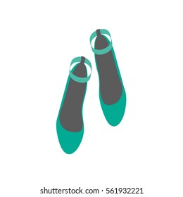 women's green flat shoes.