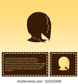 Women's haircut bob. Illustration for beauty salons and hairdressers