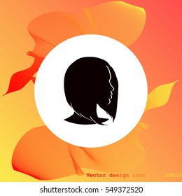 Women's haircut bob. Illustration for beauty salons and hairdressers