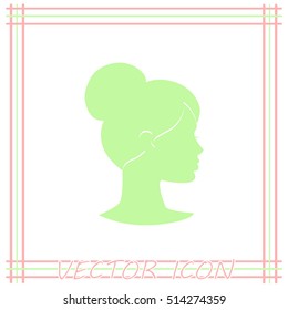 Women's hairstyle beam. Illustration for beauty salons and hairdressers