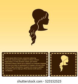 Women's hairstyle. Illustration for beauty salons and hairdressers