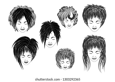 7 Hair Style Images Stock Photos Vectors Shutterstock