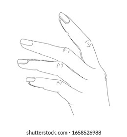 Women's hand. Vector hand drawn illustration