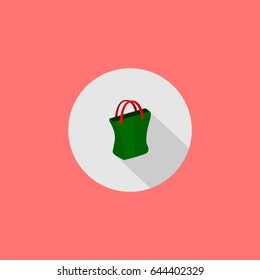 Women's handbag flat icon, vector illustration