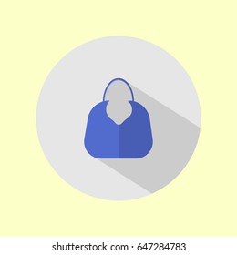 Women's handbag flat icon, vector illustration
