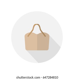 Women's handbag flat icon, vector illustration