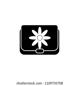 women's handbag with a flower icon. Element of bag icon for mobile concept and web apps. Detailed women's handbag with a flower icon can be used for web and mobile. Premium icon on white background