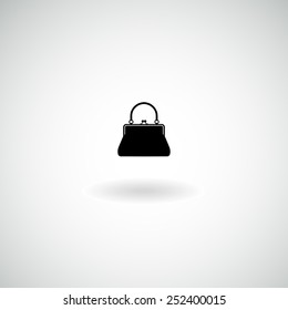 Women's handbag icon. Vector.
