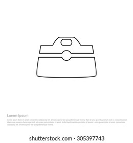 Women's handbag icon. Vector Illustration. Flat pictogram icon