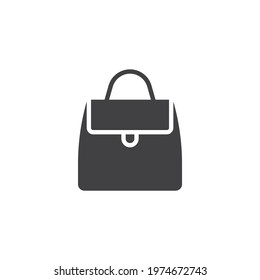 Women's handbag vector icon. filled flat sign for mobile concept and web design. Lady bag glyph icon. Symbol, logo illustration. Vector graphics