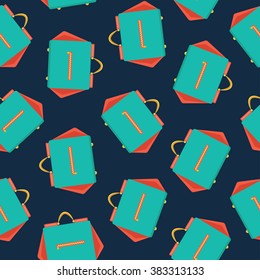 Women's handbags purses seamless dark background pattern - flat style simple vector illustration