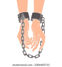 Women's hands in chain