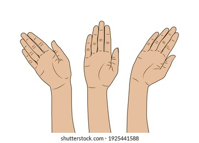 Women's hands. Vector stock illustration eps10. Isolate on white background 