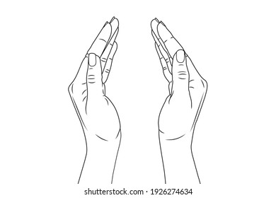 Women's hands. Vector stock illustration eps10. Isolate on white background 