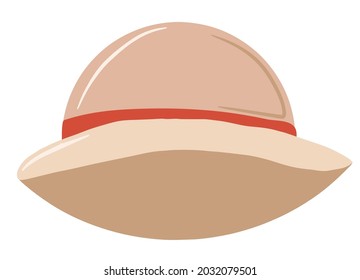 Women's hat, clothing item or accessory, cute hat, summer accessory, straw hat, stylish and simple style, cartoon illustration, vector drawing, Print