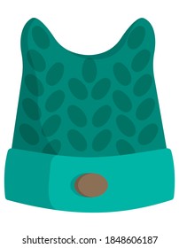 El sombrero de mujer con orejas. Ropa de invierno al estilo de las caricaturas.