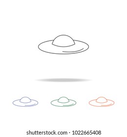women's hat icon. Element of a shopping multi colored icon for mobile concept and web apps. Thin line icon for website design and development, app development. Premium icon on white background