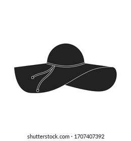 women's hat icon on white background