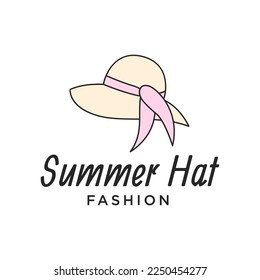Women's Hat logo design. Elegant Fashion hat. Abstract vector logo design template 