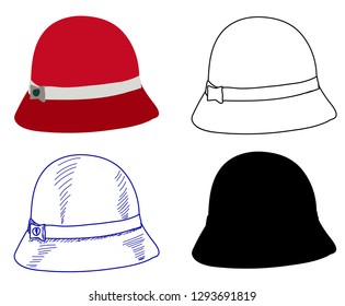  women's hat, red