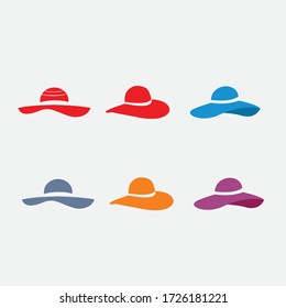 women's hats. logo vector icon