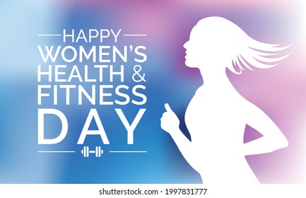 Women's health and fitness day is observed every year on last Wednesday in September, to promote the importance of health and fitness for women of all ages. vector illustration