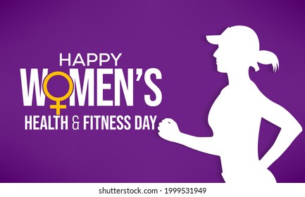Women's health and fitness day is observed every year on last Wednesday in September, to promote the importance of health and fitness for women of all ages. vector illustration