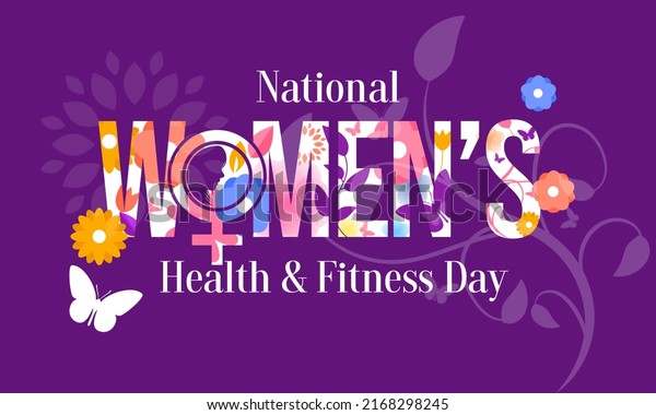 Women\'s health and\
fitness day is observed every year on last Wednesday in September,\
to promote the importance of health and fitness for women of all\
ages. vector\
illustration