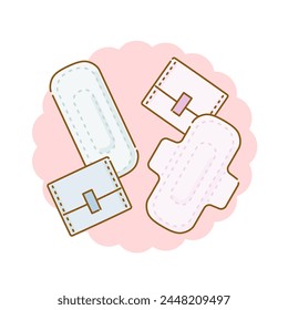 Women's health: image illustration of sanitary napkins