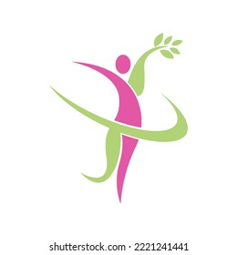 women's health logo illustration vector