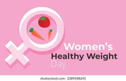 Women's Healthy Weight Day. background, banner, card, poster, template. Vector illustration.