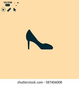 women's heels vector icon