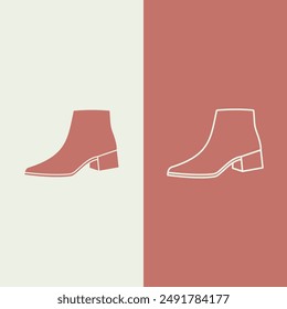 women's high heel boots illustration 