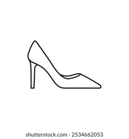 Women's high heel Shoes vector. ladies' shoes icon.