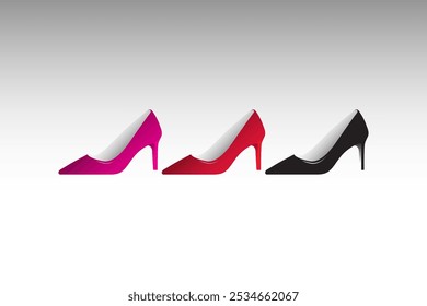 Women's high heel Shoes vector. ladies' shoes icon.