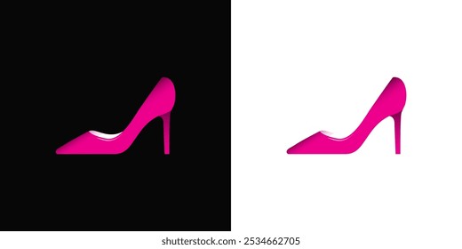 Women's high heel Shoes vector. ladies' shoes icon.