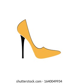 women's high-heeled Shoe on an isolated background