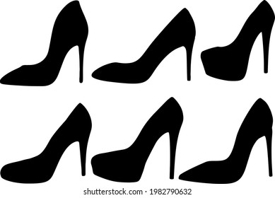 Women's high-heeled shoes in a set.