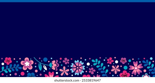 Women's History Month background with flowers. Banner, poster, illustration, greeting card Women s History Month for social media with flowers